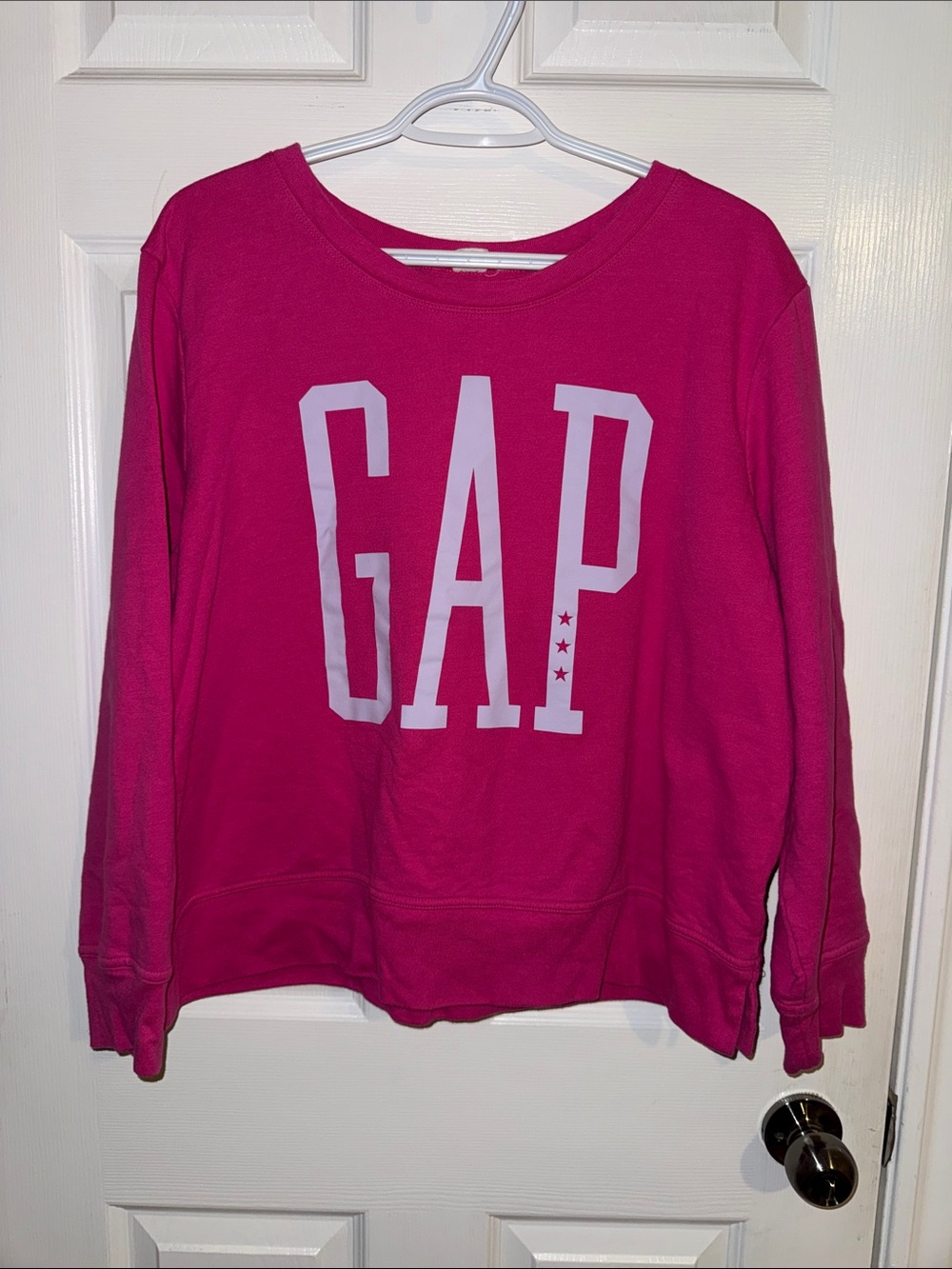 GAP Hot Pink Logo Cowl Sweater